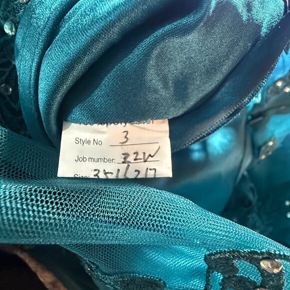 NEW πWedding Dress Teal Embroidered Beaded Mother Bride/ Groom - Evening Dress - Picture 15 of 16